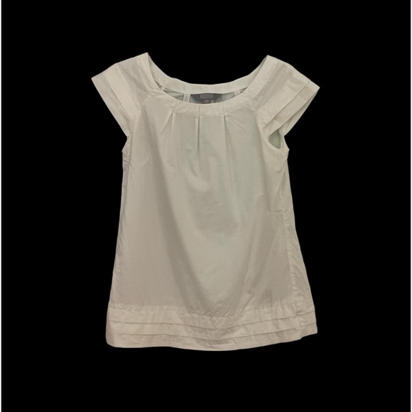 Lot 2 women’s blouses white cap sleeve & one shoulder tops ruffle layer dressy S - Picture 10 of 10